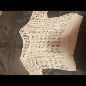 An Aeropostale off white sweater.